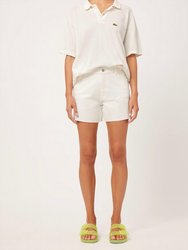 Zoie Short Relaxed Vintage Jean - White