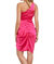 Asymetric Slit Dress In Paradise Pink