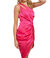 Asymetric Slit Dress In Paradise Pink