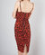 Leopard Midi Dress In Red