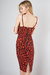 Leopard Midi Dress In Red