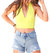 Look My Way Halter Crop Top In Neon Yellow - Neon Yellow