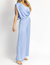 One Shoulder Drape Jumpsuit In Breeze Blue