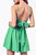 Open-Back Shirred Twill Romper In Green