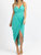 Summer Drape Ruche Midi Dress In Jade - Jade