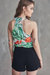 Wrap Top In Tropical Print