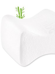 Memory Foam Knee Pillow for Side Sleepers - White