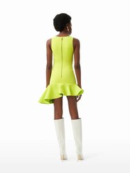 Anne Sculpt Knit Mini Dress Limesicle