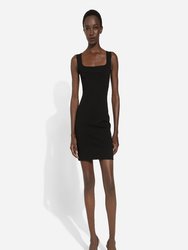 Short Jersey Sheath Dress - Black