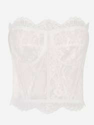 White Lace Bustier Top