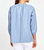 Blakely Faux Leather Puff Sleeve Top In French Blue