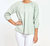 Blakely Faux Leather Puff Sleeve Top In Mint - Mint