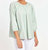 Blakely Faux Leather Puff Sleeve Top In Mint