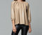 Blakely Faux Leather Puff Sleeve Top In Taupe - Taupe