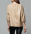 Blakely Faux Leather Puff Sleeve Top In Taupe