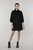 Everywhere Leather Dress With Puff Sleeves In Black Suede