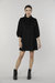 Everywhere Leather Dress With Puff Sleeves In Black Suede