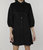 Everywhere Leather Dress With Puff Sleeves In Black Suede - Black Suede