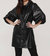 Everywhere Leather Dress With Puff Sleeves In Black - Black