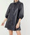 Everywhere Leather Dress With Puff Sleeves In Black