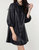 Everywhere Leather Dress With Puff Sleeves In Black