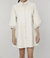 Everywhere Leather Dress With Puff Sleeves In Cream Suede - Cream Suede