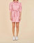 Faux Leather Belted Dress Pink In Pink