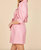 Faux Leather Belted Dress Pink In Pink