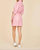 Faux Leather Belted Dress Pink In Pink