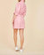 Faux Leather Belted Dress Pink In Pink