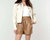 Faux Leather Shorts In Camel - Camel