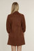 Faux Suede Dress In Brown