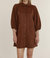 Faux Suede Dress In Brown - Brown