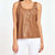 Living In Leather Tank Top In Camel