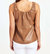 Living In Leather Tank Top In Camel