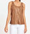 Living In Leather Tank Top In Camel - Camel