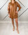 Southwest Babydoll Dress In Camel - Camel