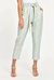 Uptown Paper Bag Pants In Mint - Mint