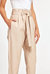 Uptown Paper Bag Pants In Oyster - Oyster