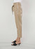 Uptown Paper Bag Pants In Taupe