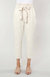 Uptown Suede Paper Bag Pants In Cream Suede - Cream Suede