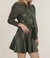 Vegan Belted Dress In Army