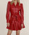 Vegan Belted Dress In Red - Red