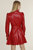 Vegan Belted Dress In Red