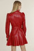 Vegan Belted Dress In Red