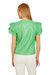 Vegan Flutter Sleeve Top In Kelly Green