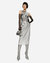 Kim Foiled Jersey Calf-Length Dress - Silver