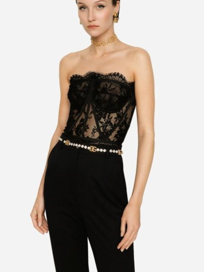 Dolce & Gabbana Black Lace Bustier Top product
