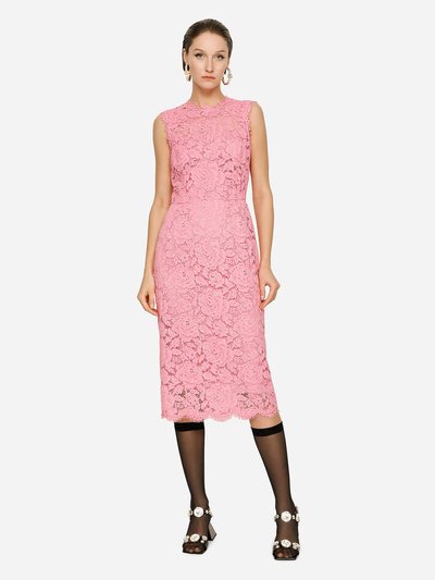 Dolce & Gabbana Branded Stretch Lace Calf-Length Dress product
