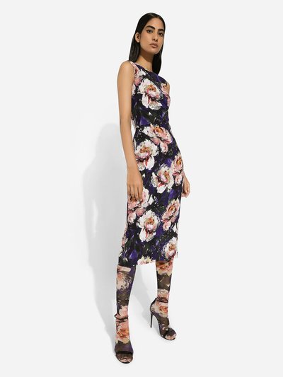 Dolce & Gabbana Cady Sheath Dress With Peony Print product